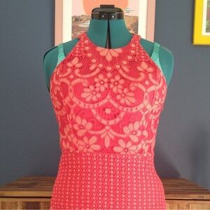 Parker Lace back cut out halter dress - M